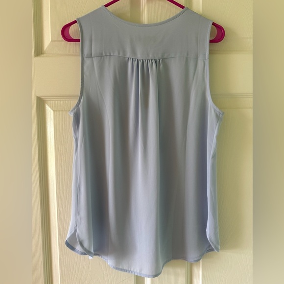 🚺👚 NWT J.Crew Pleated Front Sleeveless Top Tank Blouse – Soft Blue, Size S 4 6 - Picture 10 of 13